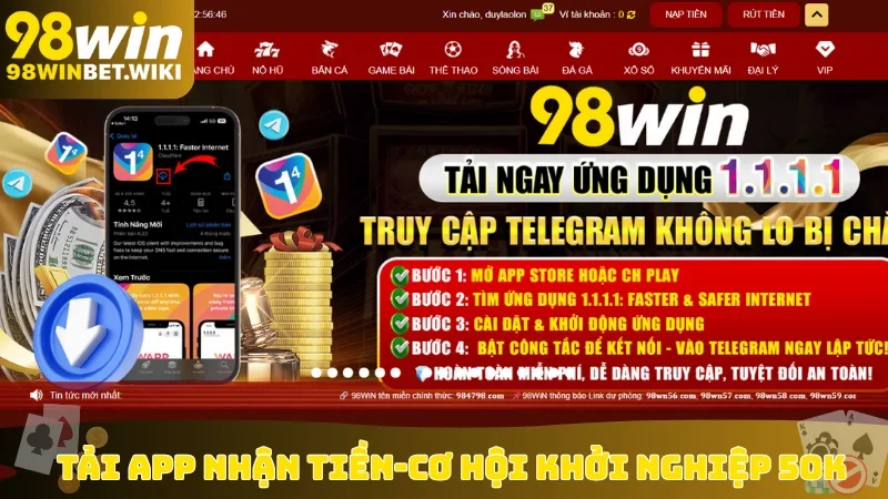 Tải app nhận tiền